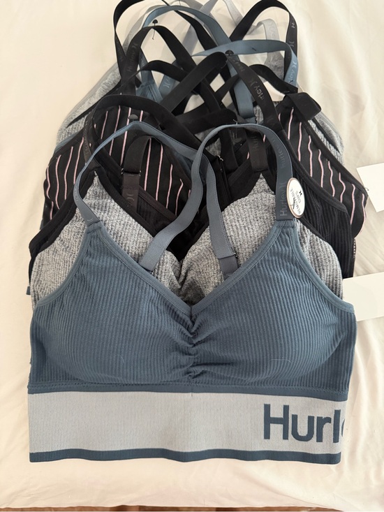 Hurley Other - Bundle of 4 Hurley Blue Ribbed Sports Bralette with Logo Band